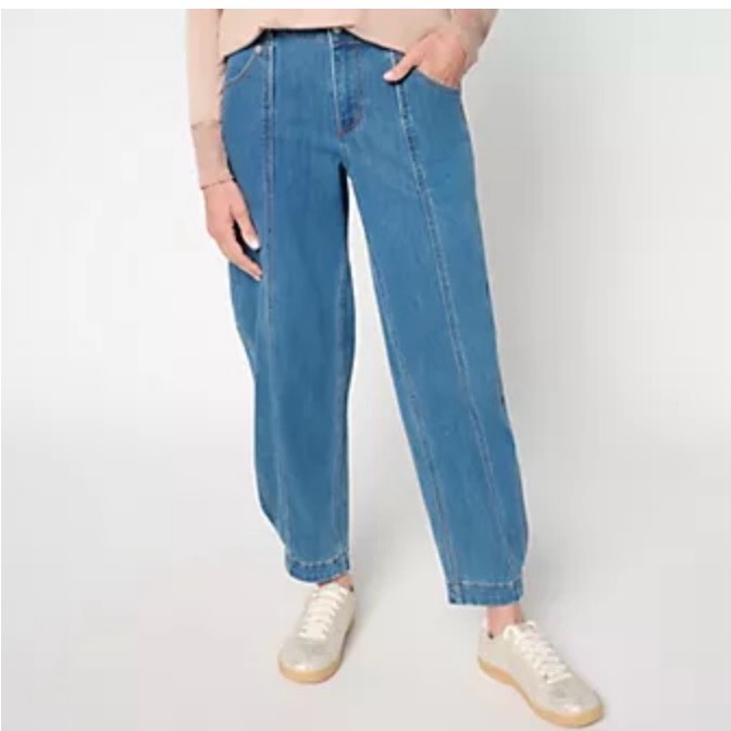 Logo By Lori Goldstein Blue Boyfriend Jeans